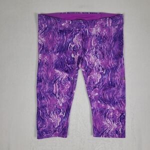 The North Face Motus Capri Active Leggings Womens Size XL - Purple Flashdry